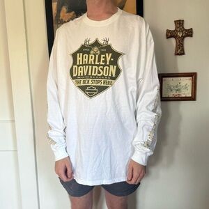 Harley-Davidson White Tee with Red Logo